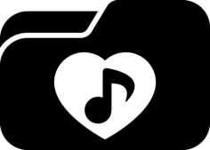 Love Songs Folder Line Art Illustration Svg, Free Vectors File